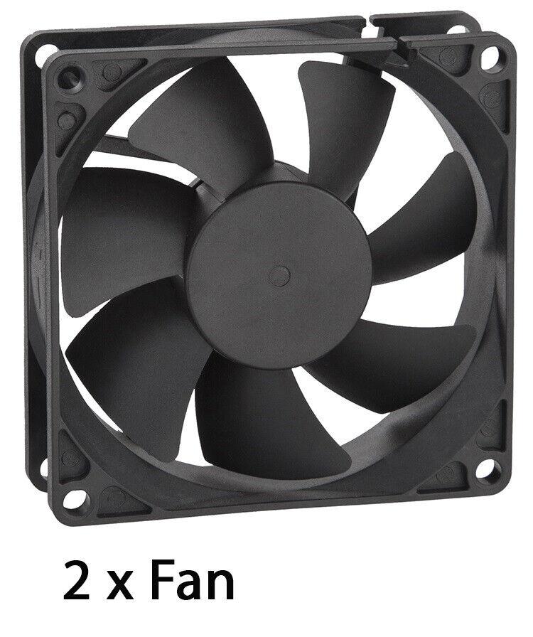 Case Fan 12V DC 80mm PC Case Fans 2 Pin Computer Cooling Fan 25mm Thick - BESTA