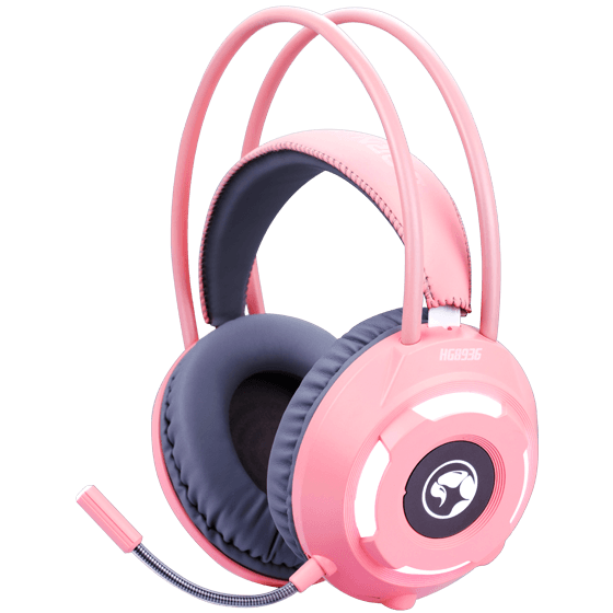PINK RGB LED Gaming Headset Stereo Surround 7.1 PC Computer Headphone Mic HG8936 - BESTA