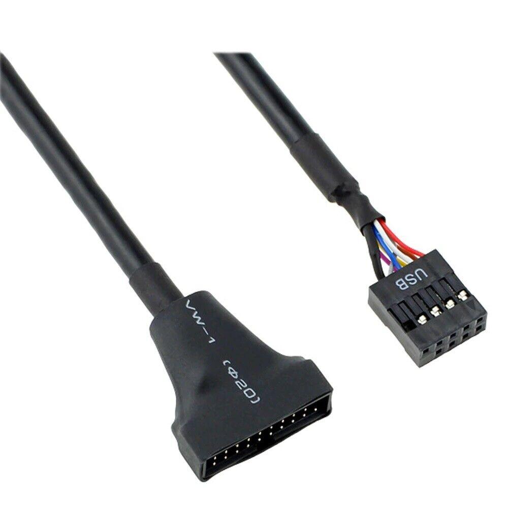 Internal motherboard 9-Pin USB 2.0 to 19-Pin USB 3.0 Male or Female Converter - BESTA