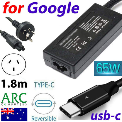 Laptop Charger 65W USB C Type C Adapter Google Pixelbook GA00122 ChromebookPIXEL - BESTA