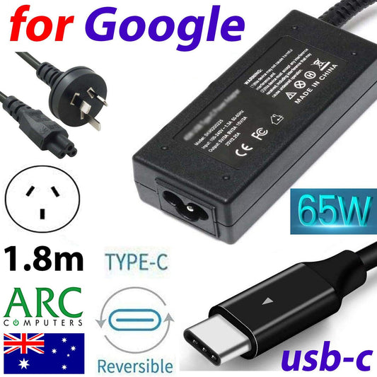 Laptop Charger 65W USB C Type C Adapter Google Pixelbook GA00122 ChromebookPIXEL - BESTA