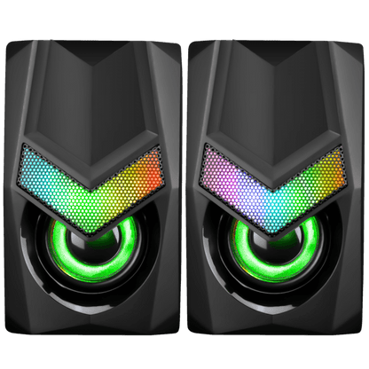 MARVO USB Wired Stereo 2.0 Compact Mini RGB Laptop Computer Gaming Speakers - BESTA