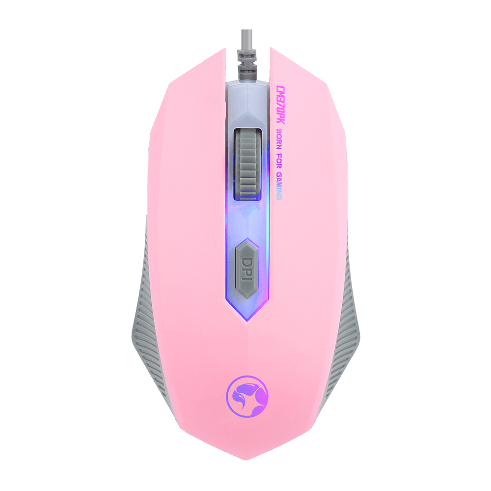 PINK Marvo CM370 RGB LED Backlit Gaming Keyboard Mouse Headset Pad - BESTA