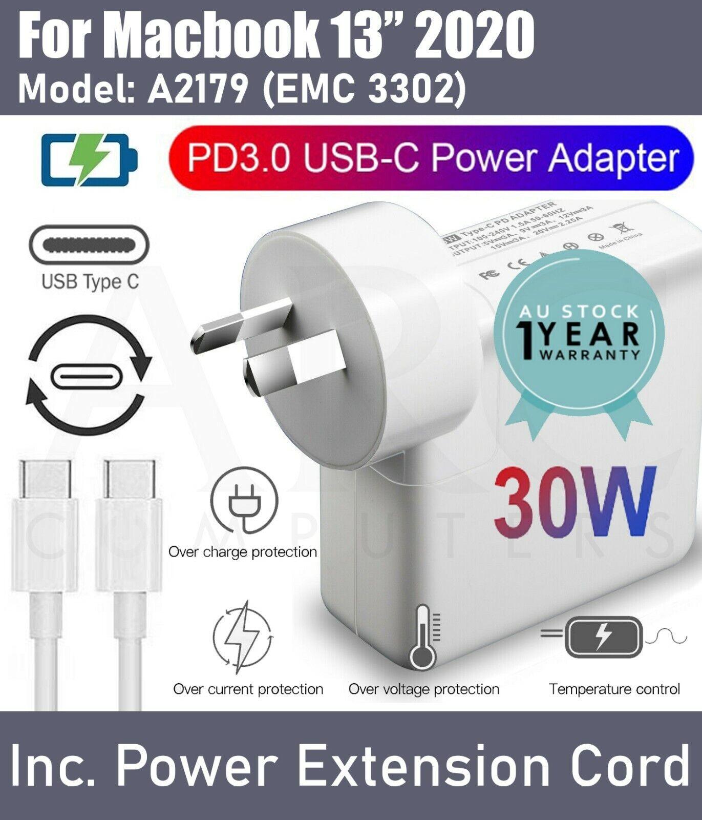 30W USB-C Type-C Laptop Wall Charger Apple Macbook Air 13 Inch Retina 2020 A2179 - BESTA