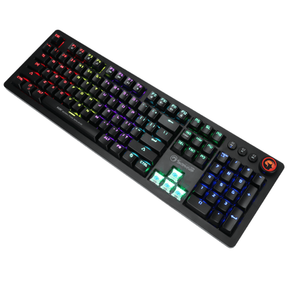 LED Mechanical PC Gaming Keyboard Rainbow Backlit RGB 107Keys Blue Switch - BESTA