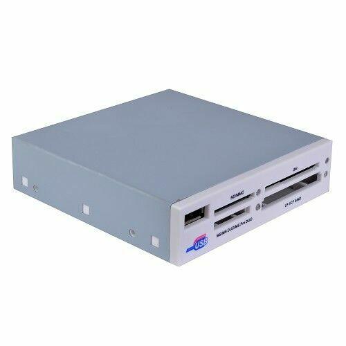 3.5" Internal All in one Memory Card Reader+USB 2.0 Port Metal White color - BESTA