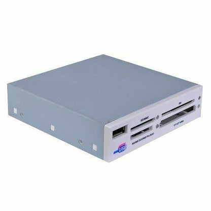 3.5" Internal All in one Memory Card Reader+USB 2.0 Port Metal White color - BESTA