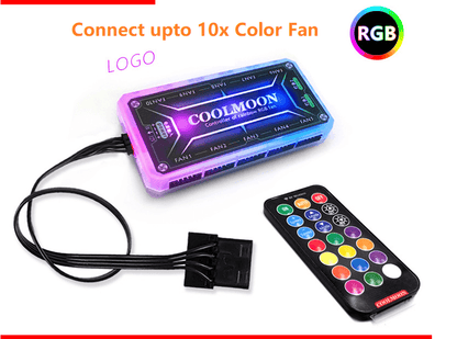 Coolmoon RGB Adjustable Quiet Case Fan 120mm LED Remote Control Strip Light - BESTA