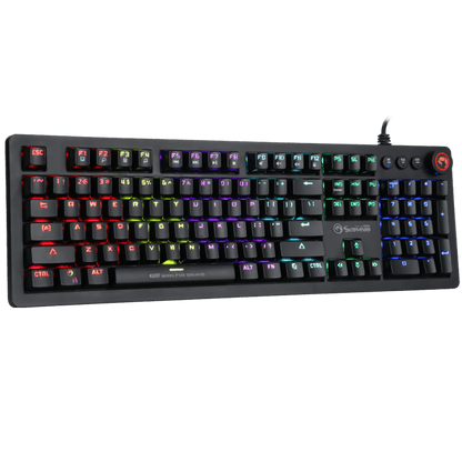 LED Mechanical PC Gaming Keyboard Rainbow Backlit RGB 107Keys Blue Switch - BESTA