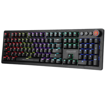 LED Mechanical PC Gaming Keyboard Rainbow Backlit RGB 107Keys Blue Switch - BESTA