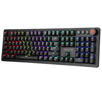 LED Mechanical PC Gaming Keyboard Rainbow Backlit RGB 107Keys Blue Switch - BESTA