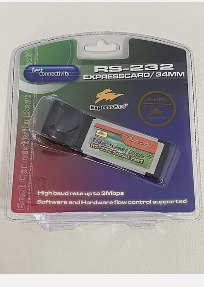 Best Connectivity ExpressCard / 34mm RS-232 Serial 1-port New Sealed - BESTA