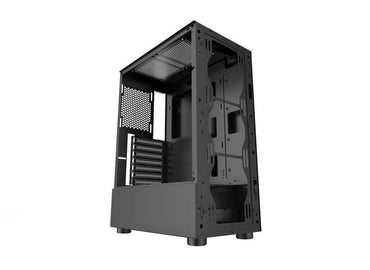 PC Gaming Case Chassis Tempered Glass RGB color Fan Computer ATX Mid-Tower - BESTA