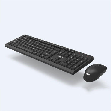 AOC KM210 Wireless Keyboard Mouse Combo Bundle Set 104 Keys Waterproof 2.4GHz - BESTA