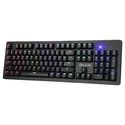 LED Gaming Mechanical Keyboard RGB Backlit USB Wired 104 Keys Blue Switch - BESTA