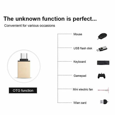 USB 3.1 Type C to USB3.0 Converter USB Type-C OTG Adapter for Chromebook Macbook - BESTA