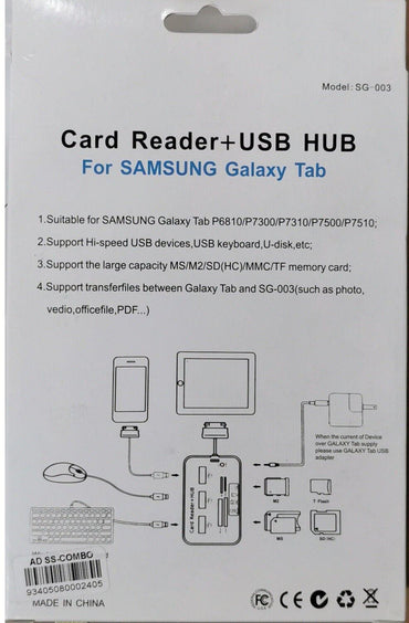 Samsung Tablet All in One Card Reader with 3 USB Hub - BESTA