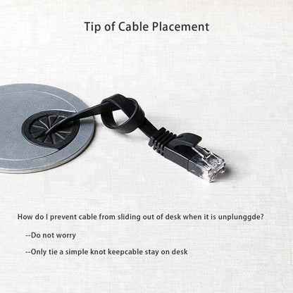 CAT7 RJ45 Ethernet Network Round Flat Cable Patch Lead 0.5/1m/2m/3m/5m - BESTA
