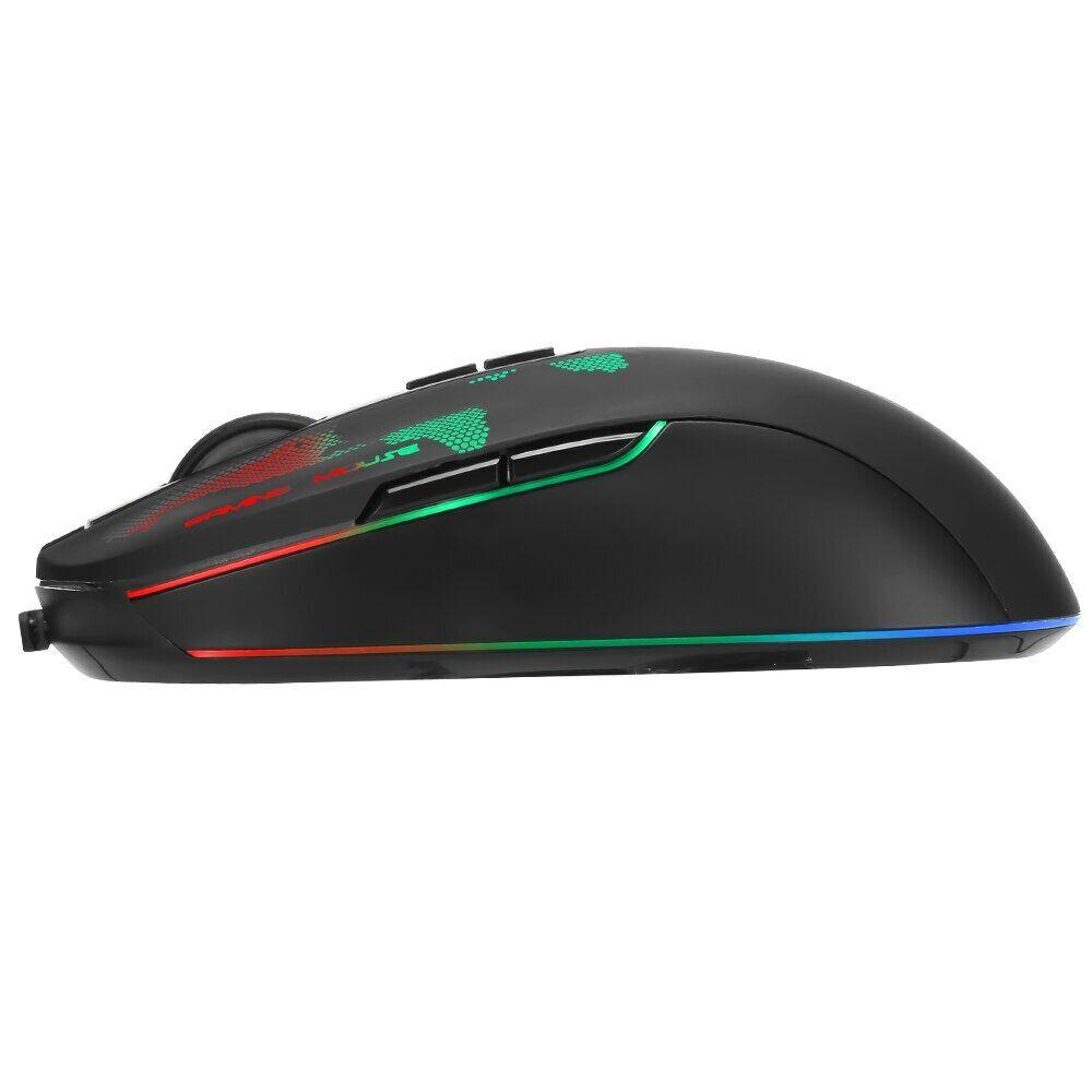 4800 DPI RGB Backlit Wired USB Gaming Mouse Buttons Optical Rainbow Backlight - BESTA