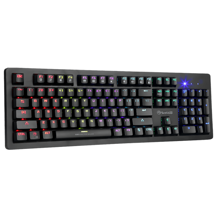 LED Gaming Mechanical Keyboard RGB Backlit USB Wired 104 Keys Blue Switch - BESTA