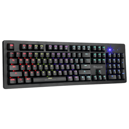 LED Gaming Mechanical Keyboard RGB Backlit USB Wired 104 Keys Blue Switch - BESTA