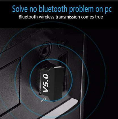 Bluetooth Adapter 5.0 USB Desktop Computer Audio Receiver Dongle NoDriver Needed - BESTA