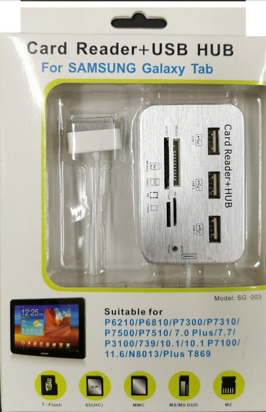 Samsung Tablet All in One Card Reader with 3 USB Hub - BESTA