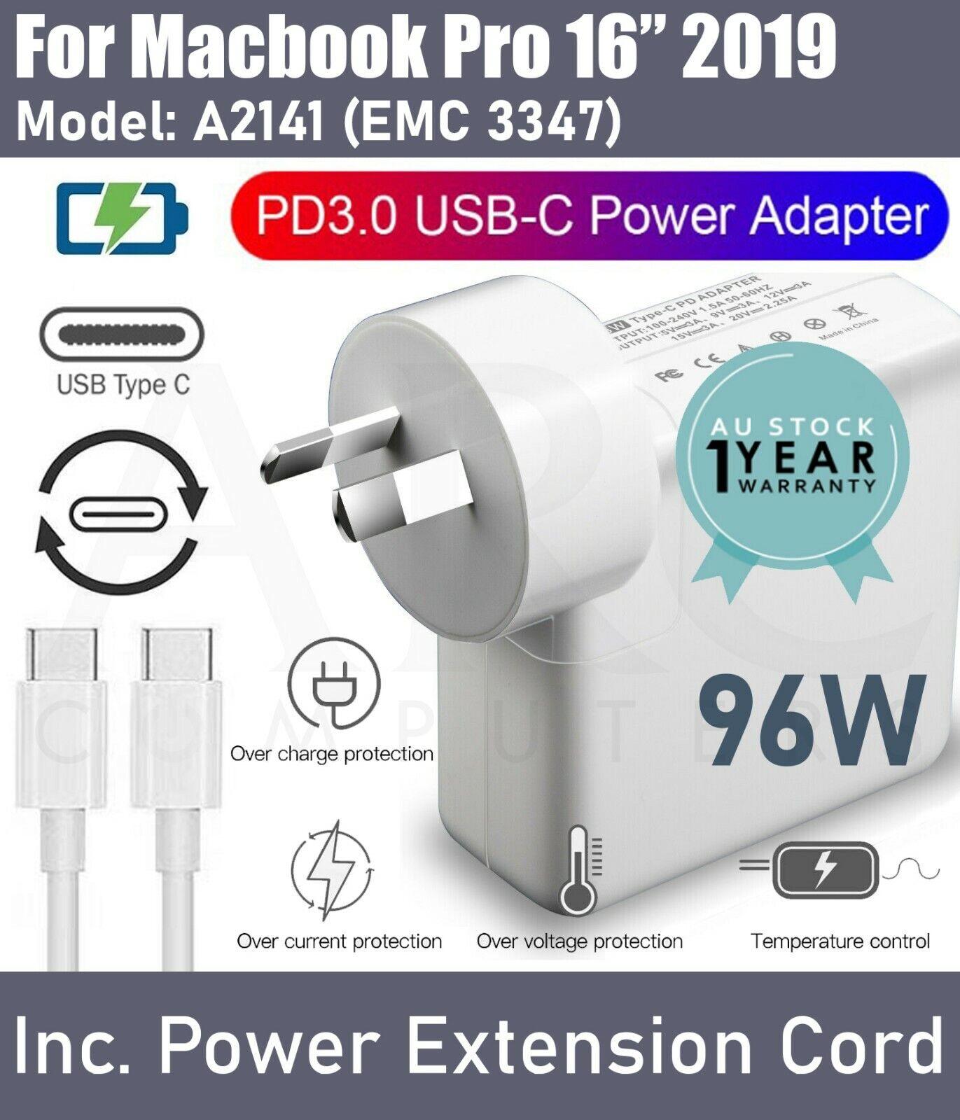 96W USB-C Type-C Laptop Charger Adapter For Aple Macbok Pro 16 Inch 2019 A2141 - BESTA