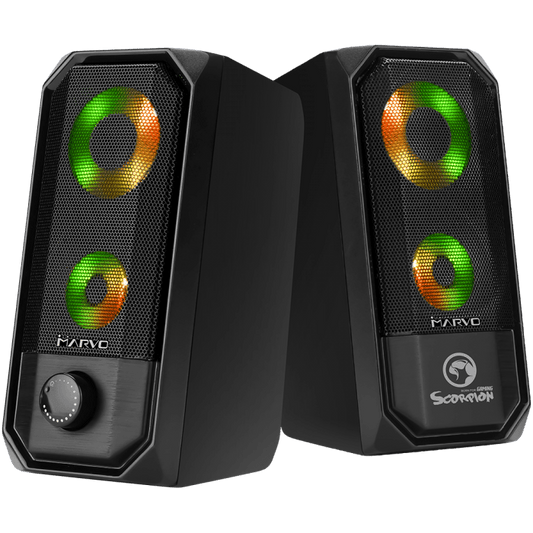 USB Desktop Computer RGB Backlit Speakers for PC Gaming Touch Controls SG-265P - BESTA