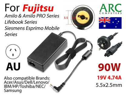Laptop Power Adapter Charger For Fujitsu Amilo A1640 Lifebook 8110 S2210 - BESTA