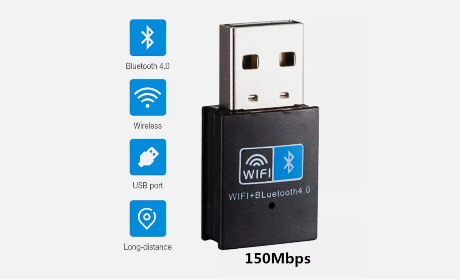 Wireless WiFi Bluetooth Adapter 150Mbps USB 2.4G Bluetooth V4.0 Dongle wifJL - BESTA