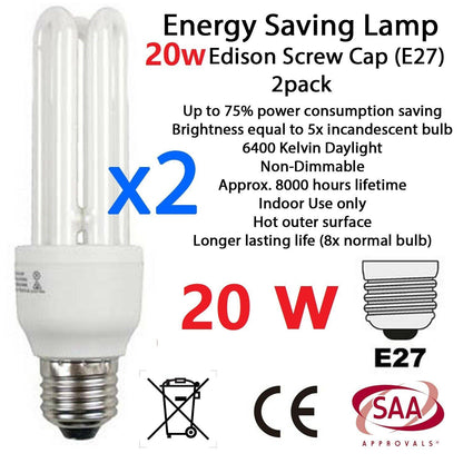 Wholesales 2X Bulb Globe Light Screw E27 Energy Saving Lamp 9w 11w 13w 18w 20w - BESTA