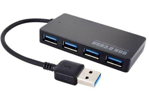 4 Port USB 3.0 Hub Power Super Speed Splitter Extender PC Thin - BESTA