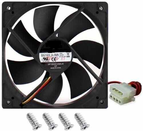 Case Fan 120mm 12cm PC Case Fan 4Pin Molex 12V DC Computer Case Cooling Fan BULK - BESTA