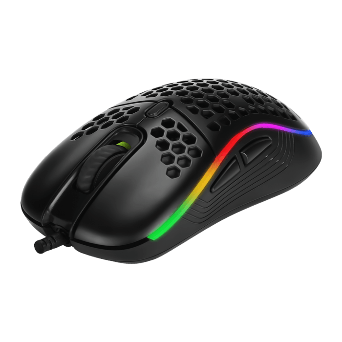 Superlight 80g RGB 4800 DPI USB Wired Gaming Mouse Buttons Optical Backlight - BESTA