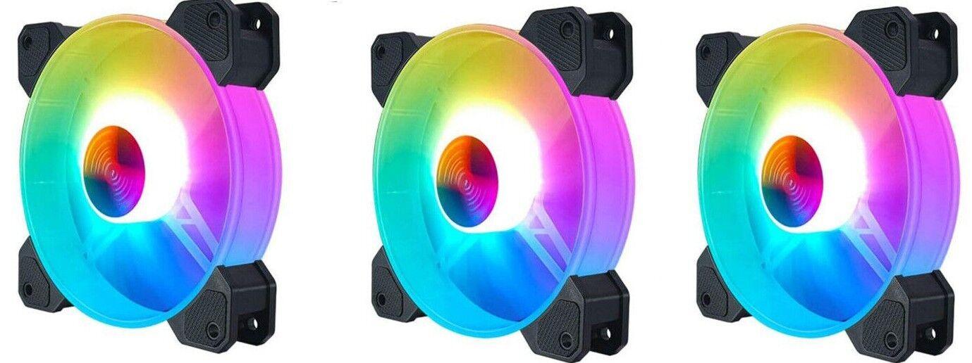 Coolmoon RGB Adjustable Quiet Case Fan 120mm LED Remote Control Strip Light - BESTA