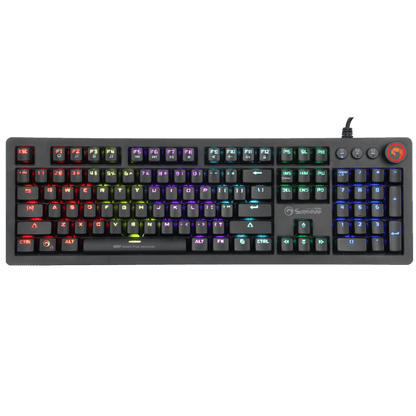 LED Mechanical PC Gaming Keyboard Rainbow Backlit RGB 107Keys Blue Switch - BESTA