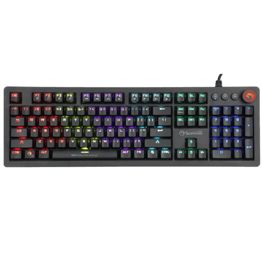 LED Mechanical PC Gaming Keyboard Rainbow Backlit RGB 107Keys Blue Switch - BESTA