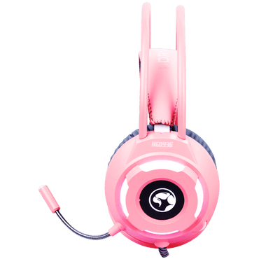 PINK RGB LED Gaming Headset Stereo Surround 7.1 PC Computer Headphone Mic HG8936 - BESTA