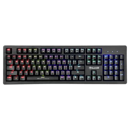 LED Gaming Mechanical Keyboard RGB Backlit USB Wired 104 Keys Blue Switch - BESTA