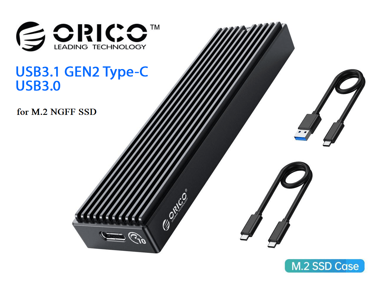 M.2 NGFF (B-Key) SSD To USB3 Type-C Adapter 5 Gbps Gen 2 ORICO support 2TB - BESTA