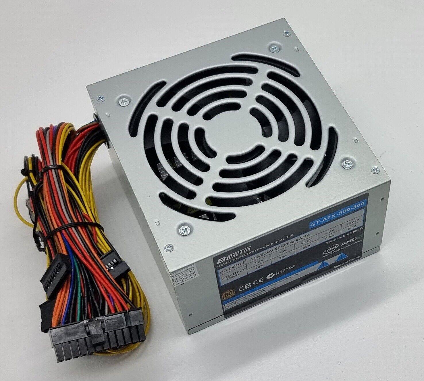 BESTA 550W ATX Power Supply PSU Silent Fan Desktop Computer for office home PC - BESTA