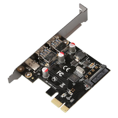 PCIe PCI Express USB 3.0 Type A USB 3.0 Type C USB-C Card Low Profile Bracket - BESTA