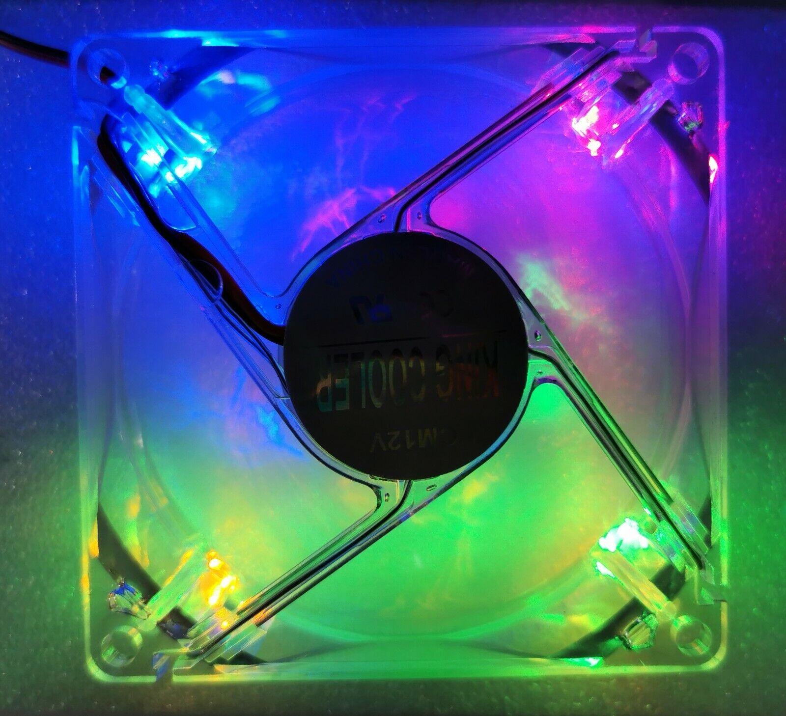 Color Case Fan 12V DC 80mm PC Molex 4-Pin Cooling Fan 25mm Thick - BESTA