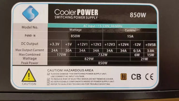 850W ATX Cooler EXTREME Power Supply Silent Fan PSU Desktop Computer PC Gaming