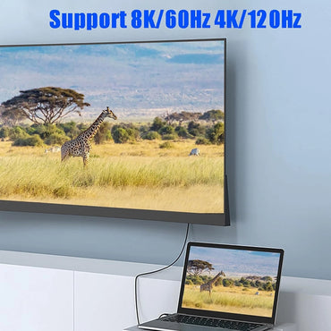 Type C USB C 3.1 to HDMI 2.1 Cable 8K@60HZ 4k@120HZ Ultra High-Speed 48Gbps (2M)