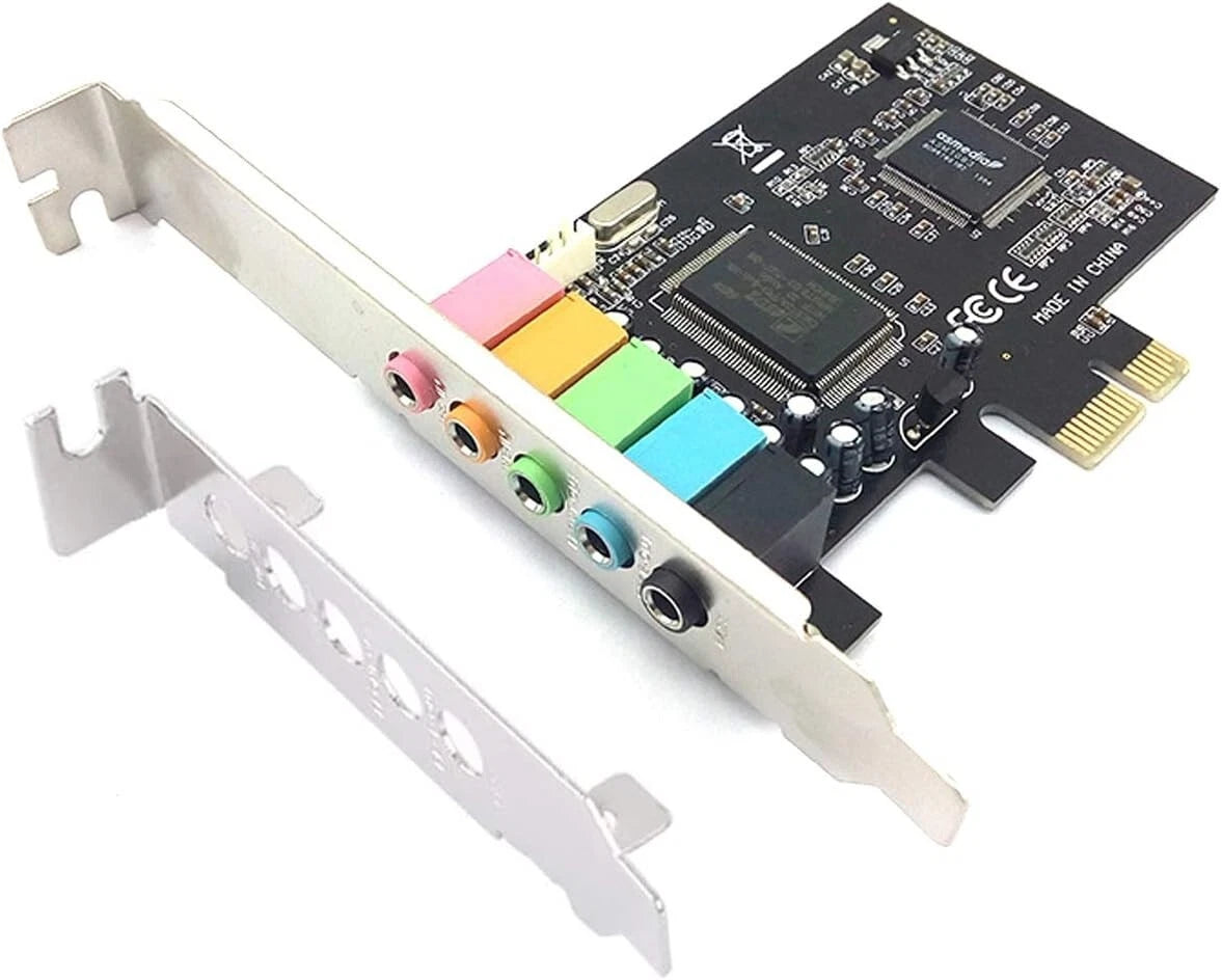 PCIe Sound Card 5.1, PCI Surround Card 3D Stereo Audio with High Sound ...